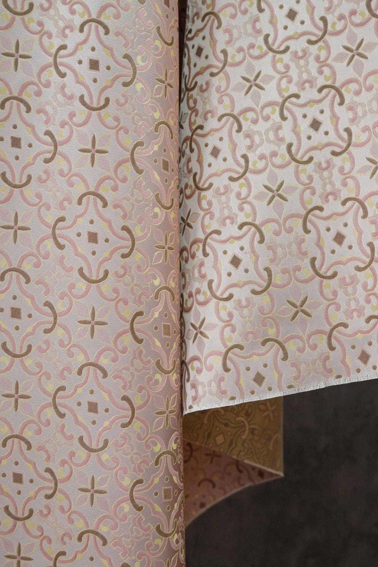 Zen Flower Brocade Fabric: Blue Purple Song Brocade, 58" Wide