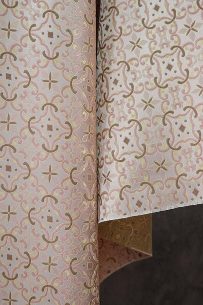 Zen Flower Brocade Fabric: Blue Purple Song Brocade, 58" Wide