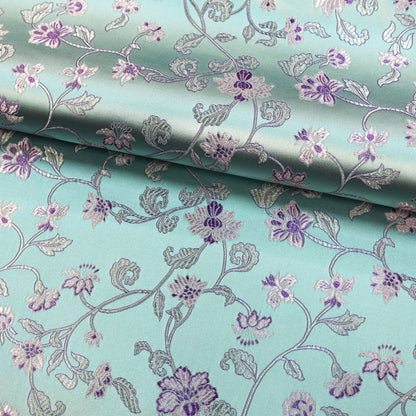 Floral Brocade Fabric: Rayon Nylon Blend, 45" Wide
