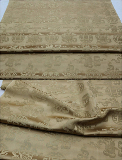 Brocade Fabric: Mongolian Style Jacquard Silk Rayon Blend
