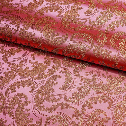 Brocart de soie, motif fleur de lune, largeur 114 cm (45 po) - Vendu au mètre