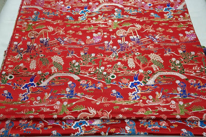 Tissu brocart jacquard à motifs floraux : matériau de couture traditionnel chinois