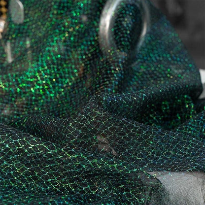 Tissu en maille dégradée laser, dentelle ajourée colorée, robe de bal, confection de poupées, couture, bricolage, au mètre