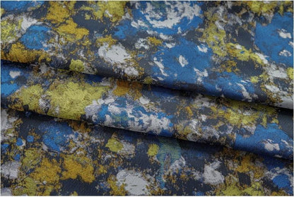 Gold Thread Jacquard Fabric: 3D Oil Painting Texture, 59" Wide - By The Meter