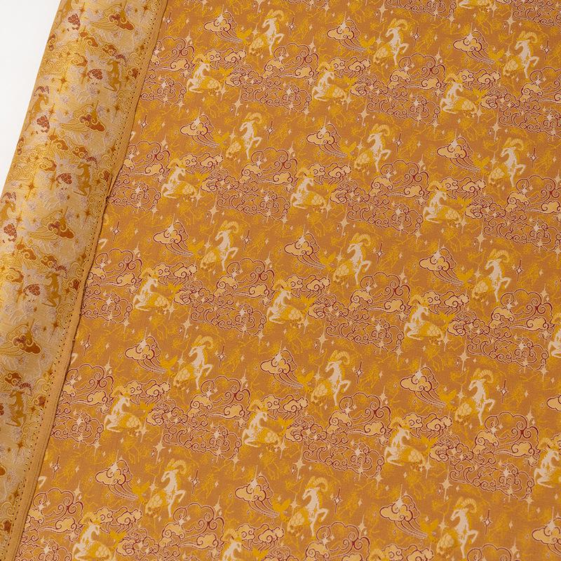 Tissu brocart chinois : mélange de rayonne de 150 cm de large pour cheongsam et décoration