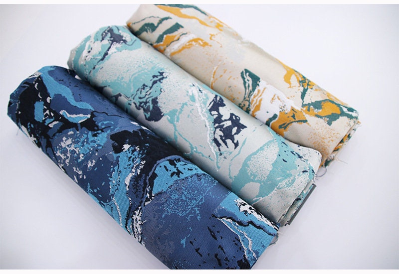 Modern Jacquard Fabric: Abstract Print Polyester, 1 Meter