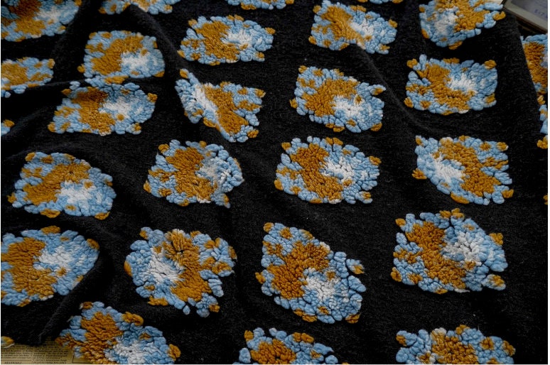 Floral Lamb Velvet Fabric: Soft Plush Upholstery, Costume & Bag Fabric (63" W)