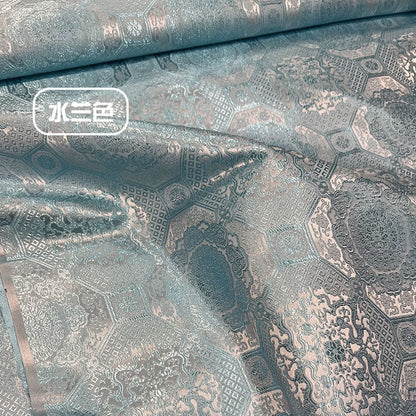 Tissu brocart floral Baoxiang de bon augure : Robes tibétaines, Sanctuaires (29,5 po L)