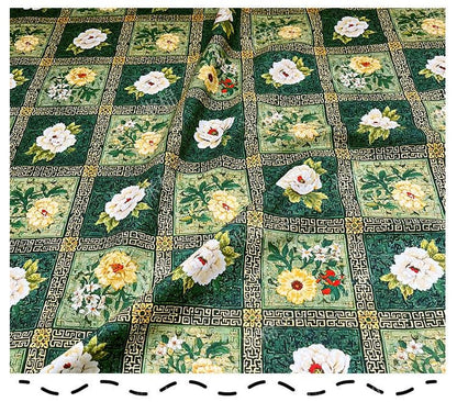 Floral Cotton Fabric ��� Botanical Print Sewing Materi" Wide