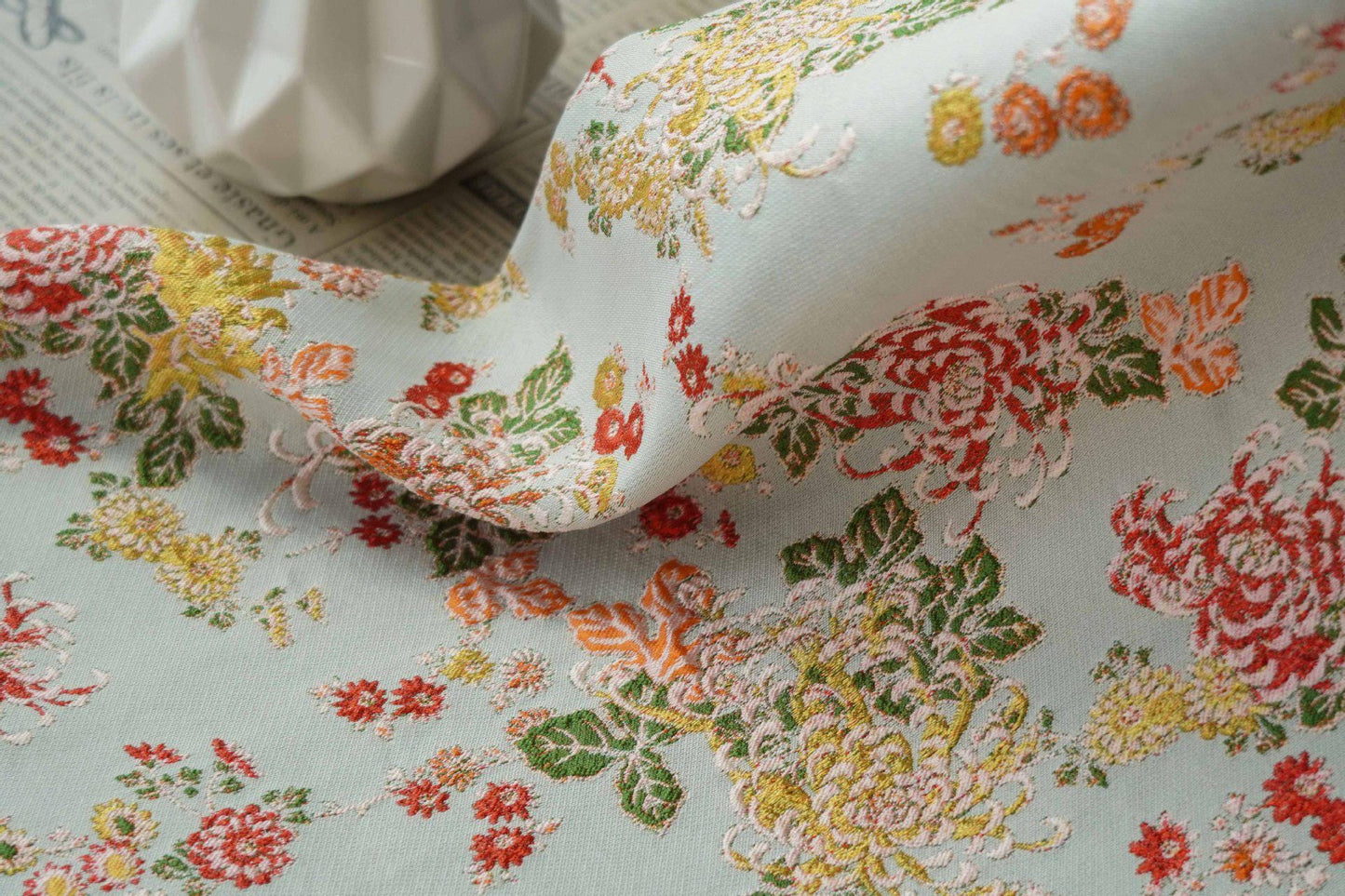Bana Jacquard Fabric: 3D Texture, Rayon Polyester Blend, 55" Wide