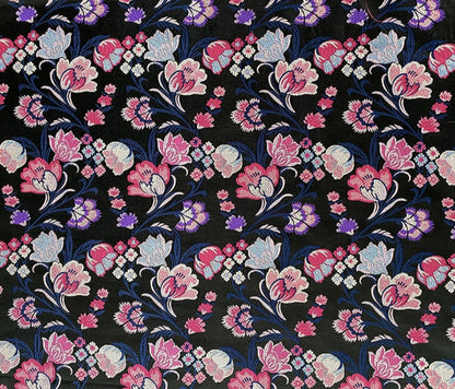 Floral Brocade Fabric: 57" Wide Silk Rayon Blend, Cheongsam Qipao Sewing Fabric