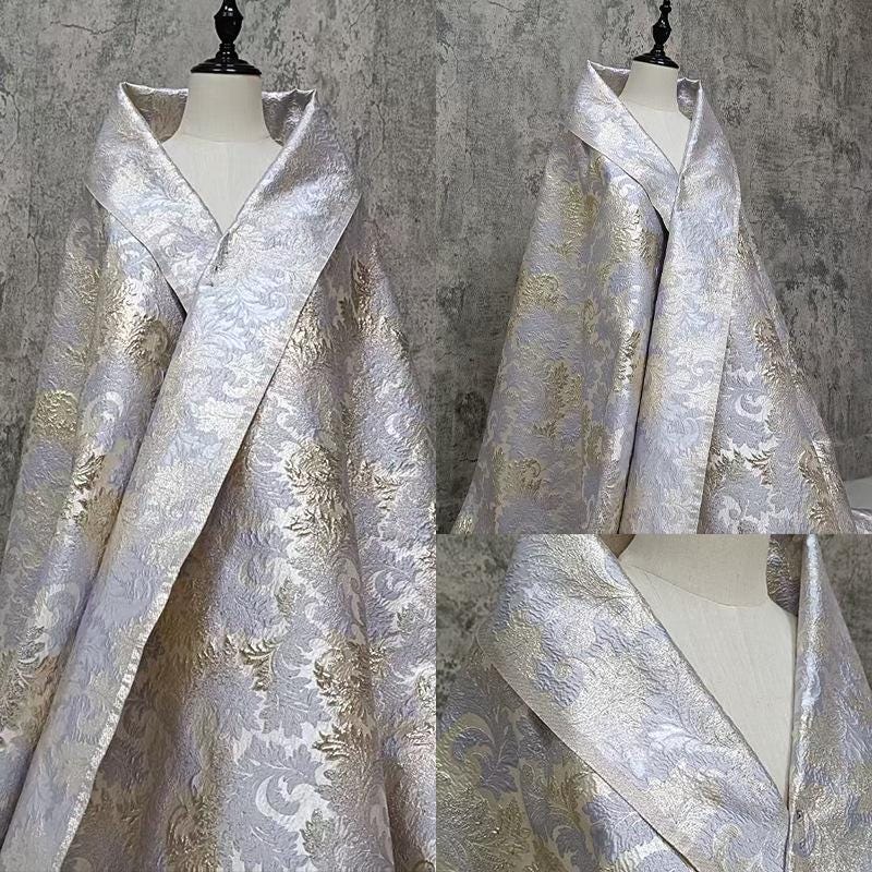 Tissu jacquard gaufré 3D, largeur 58 pouces