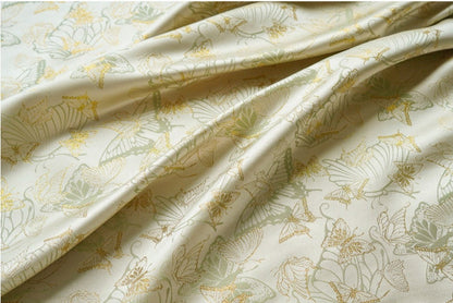 Gold Butterfly Jacquard Fabric: 59"W Costume Dress Material