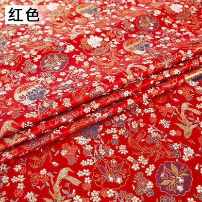 Tissu brocart de soie Koi : 150 cm de large, style chinois, en rayonne, idéal pour la couture.