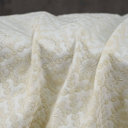 Tissu jacquard minimaliste à pois géométriques unis – Texture gaufrée pour ameublement, matelassage, décoration intérieure – Largeur