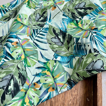 Tropical Leaf Cotton Fabric: 1960s Style Print, 59" Wide