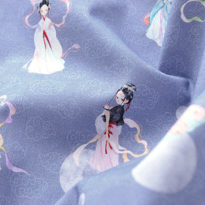 Japanese Cartoon Fairy Fabric: 100% Cotton Sewing Material, 57" Wide