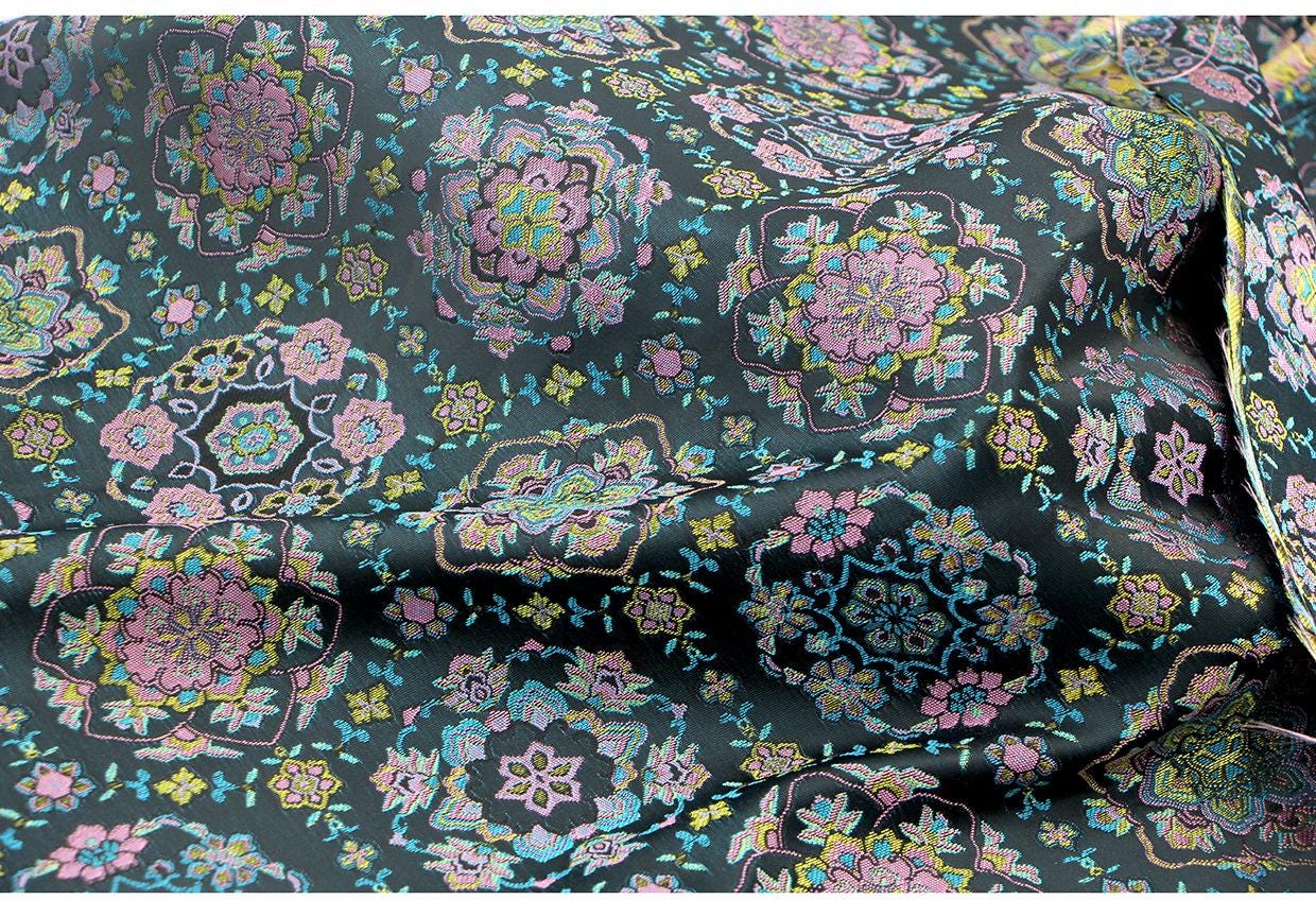 Tissu brocart DunHuang Baoxiang : 59 po de large, pour costumes tibétains