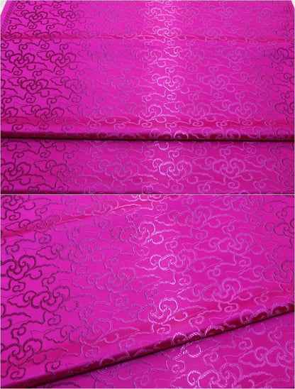 Cloud Brocade Fabric: Turquoise Jacquard, Costume Dress Material - By The Meter