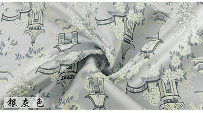 Qingming Festival Brocade Fabric: 59"W Chinese Painting Pattern