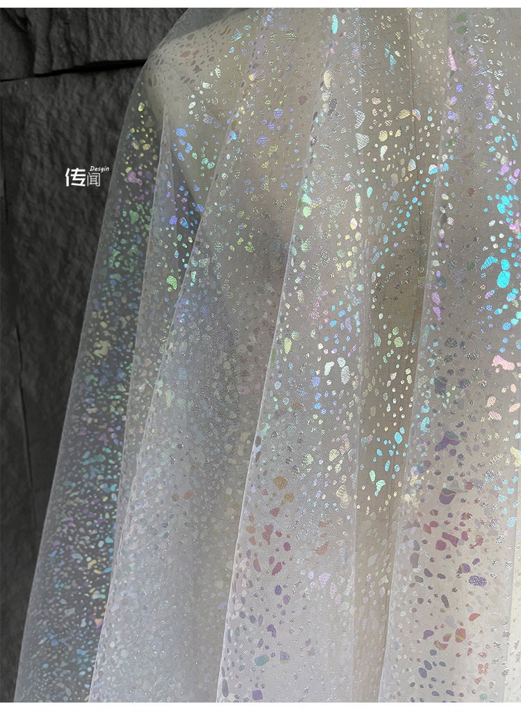 Light Pink Gradient Mesh Fabric, Designer Lace, Costume, Doll Making