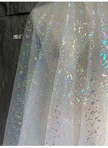 Light Pink Gradient Mesh Fabric, Designer Lace, Costume, Doll Making