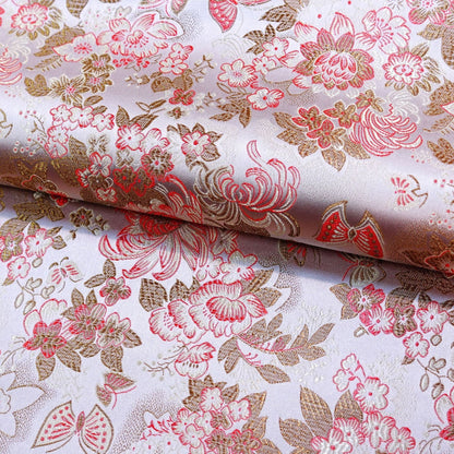 Butterfly Brocade Fabric: 45"W Silk Rayon Blend, Costume Decor