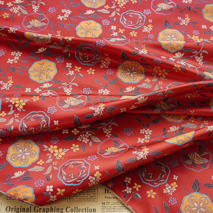 Floral Brocade Fabric: 63"W Rayon Damask for Sewing & Upholstery
