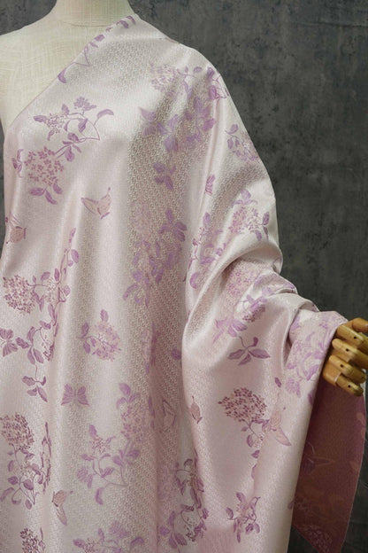 Tissu jacquard à motifs floraux avec fil doré : largeur 165 cm, ameublement et couture