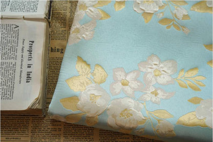 Floral Jacquard Fabric: Retro Palace Damask, 65" Wide, By The Meter