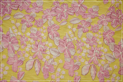 Gold Thread Floral Jacquard Fabric: 3D Upholstery, Costume, Decor - 54" Wide