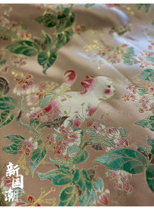 Cat Jacquard Brocade Fabric: 59"W Rayon Blend, Sewing & Upholstery