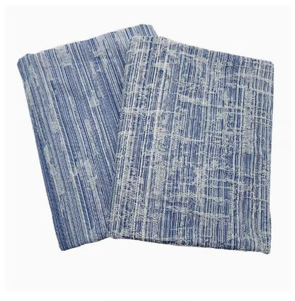 Washed Denim Fabric: Jacquard Cotton Textile for DIY Crafts