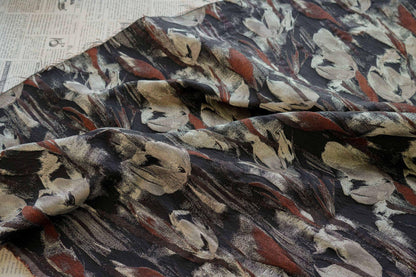 Tissu Jacquard Daisy : Ameublement et couture style rétro (57 po de largeur)