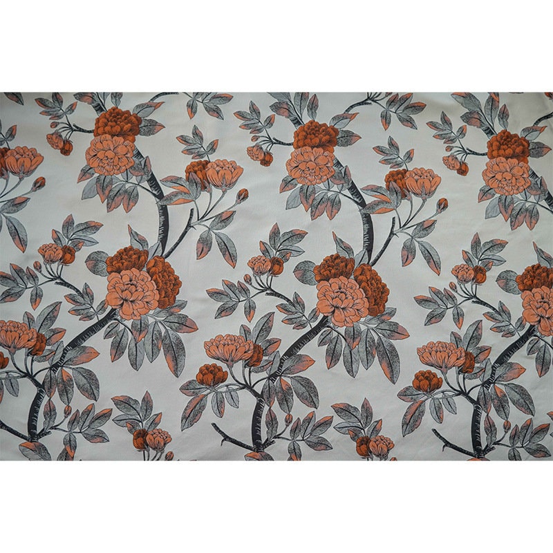 Retro Floral Jacquard Fabric: 3D Designer Upholstery, Costume, Decor