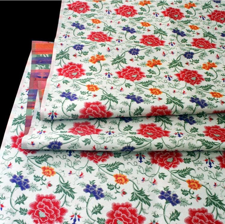 Floral Brocade Fabric: 56" Wide Jacquard Polyester, Cheongsam Qipao Material
