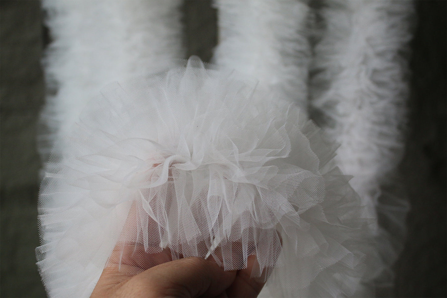 Puffy 3D Lace Fabric: Pleated Designer Decor, 5.9" Width - Poppylollipop