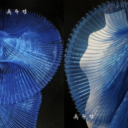 Pleated Stiff Organza Fabric: 59" Wide Designer Material