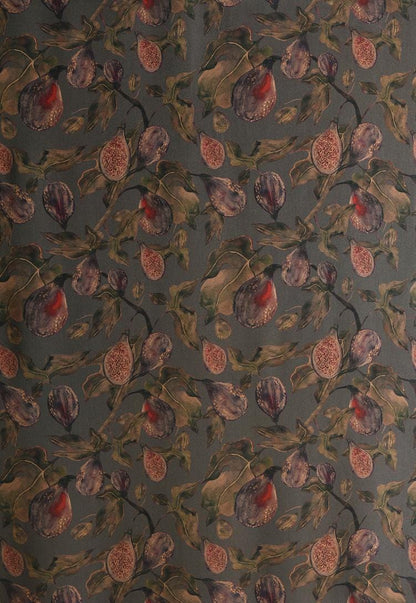 Fig Print Cotton Fabric: 55"W Upholstery Drapery Sewing