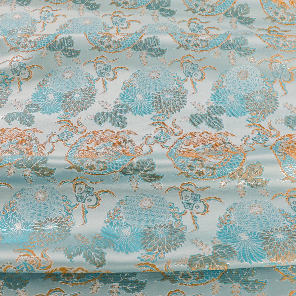 Dragon Jacquard Fabric: Ancient Asian Totem Pattern, 55" Wide