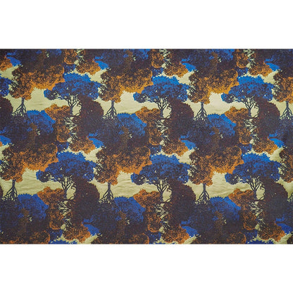Giant Trees Jacquard Woven Fabric: Embossed Oil Painting Pattern, 63"W