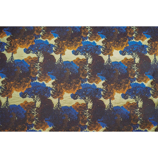 Tissu jacquard tissé « Arbres géants » : motif peinture à l’huile en relief, 160 cm de large