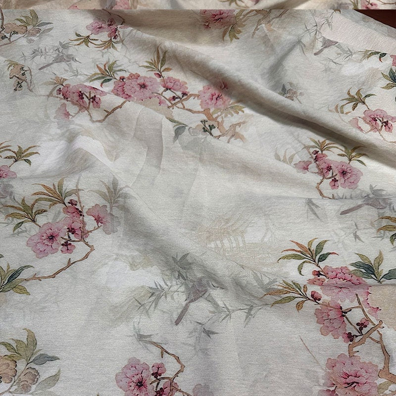 Crabapple Floral Tencel Ramie Fabric: Sewing, Dressmaking, DIY