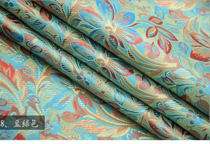Dahlia Silk Brocade Fabric: 45" Wide, Cheongsam Upholstery Sewing Fabric