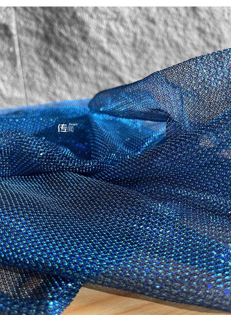 Laser Cut Hollow Mesh Fabric, Discolored Luxury Sewing Fabric, 59"W