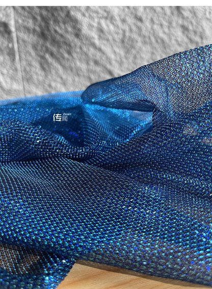 Laser Cut Hollow Mesh Fabric, Discolored Luxury Sewing Fabric, 59"W