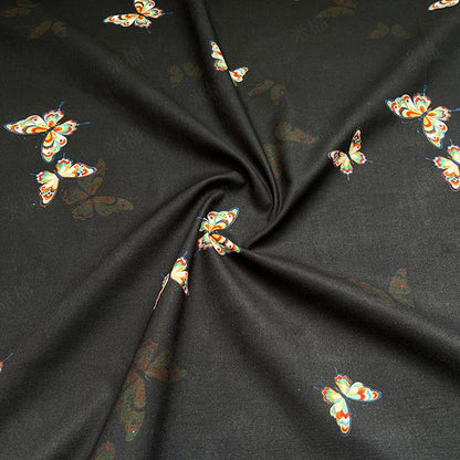 Butterfly Dance Print Fabric: 100% Cotton Quilting & Sewing Material, 55"W