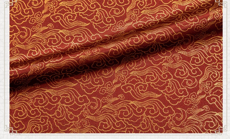 Tissu brocart jacquard nuage : Matière pour costumes de style japonais