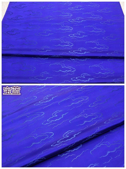 Cloud Brocade Jacquard Fabric: Colorful Costume Dress Material - By The Meter
