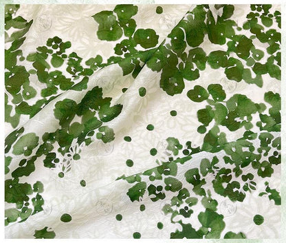Green Floral Tencel Jacquard Fabric ��� 59 inch Wide Sewing Ma